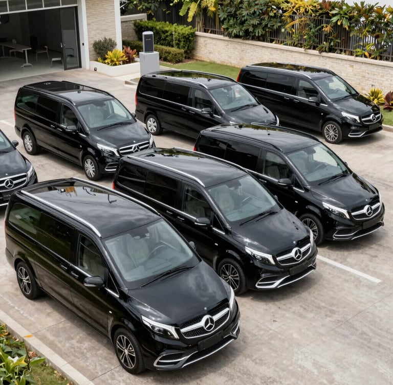 Buraya 5-6 tane mercedes siyah vip vito araçları ekleyelim