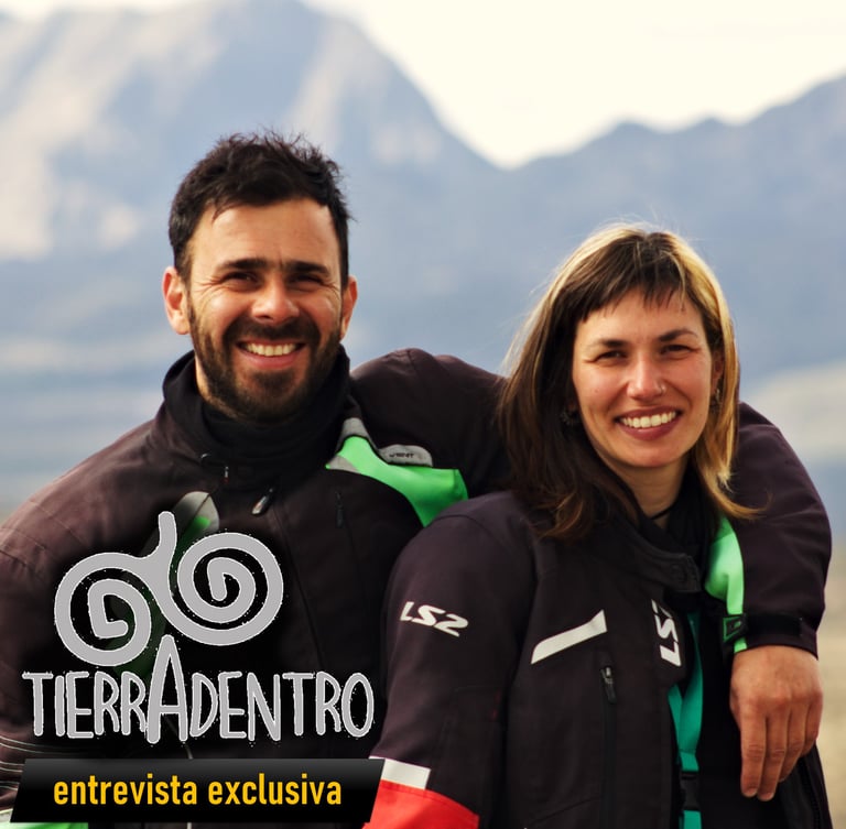 tierra adentro dani y lucas chajari viajeros en moto suzuki vstrom 650