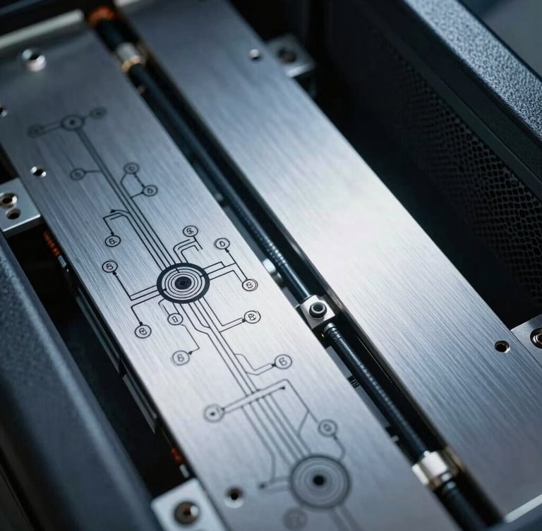 Extreme close-up of high-security server architecture, cold clinical white light reflecting off brushed steel pathways, flat-lay technical schematic overlay.