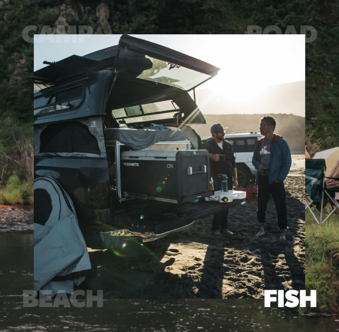 Dometic CFX3 45 portable fridge freezer, an essential item for keeping food fresh during Overlanding