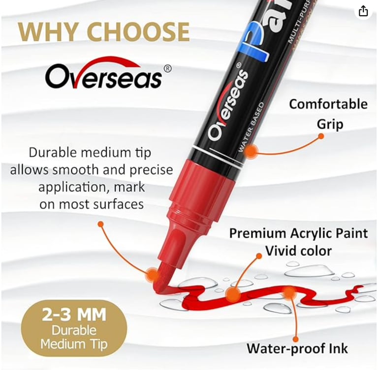 waterproof markers medium tip