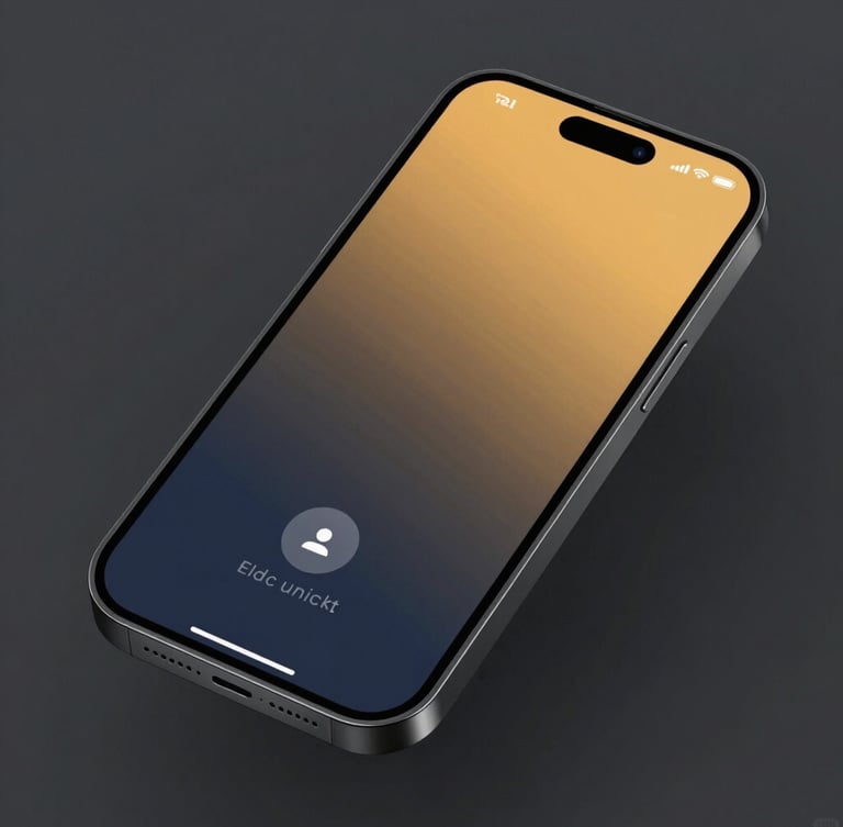 Sleek fintech product photography of a modern smartphone showing an automatic unlock confirmation screen, crisp details, deep charcoal and electric amber accents, 50mm