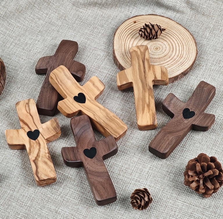 Handcrafted Wooden Pocket Crosses