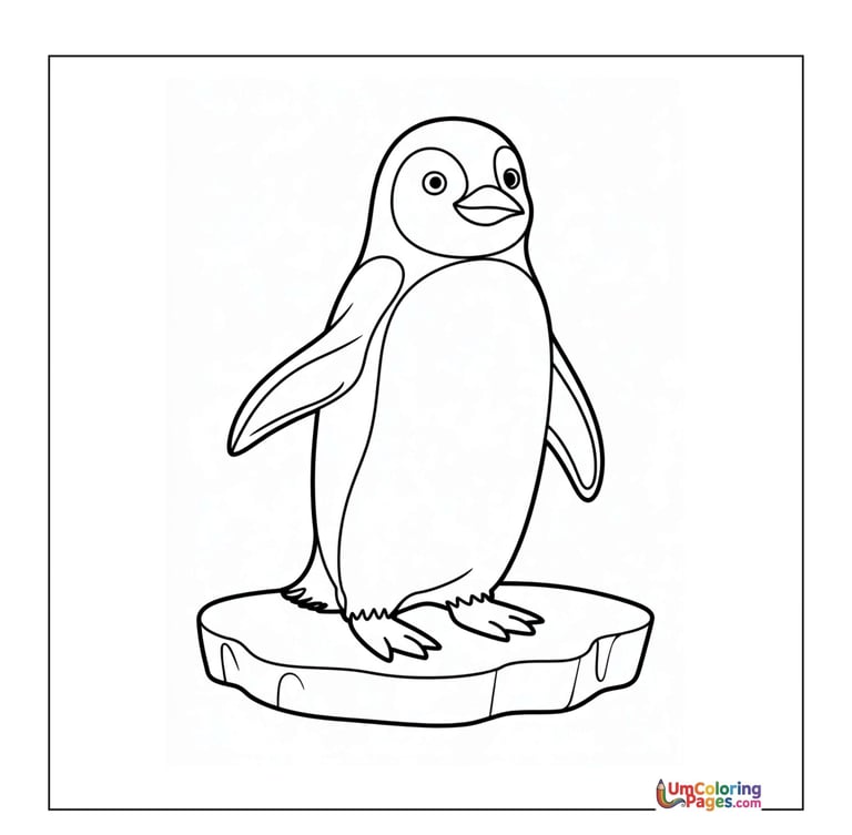 penguin coloring page for kids