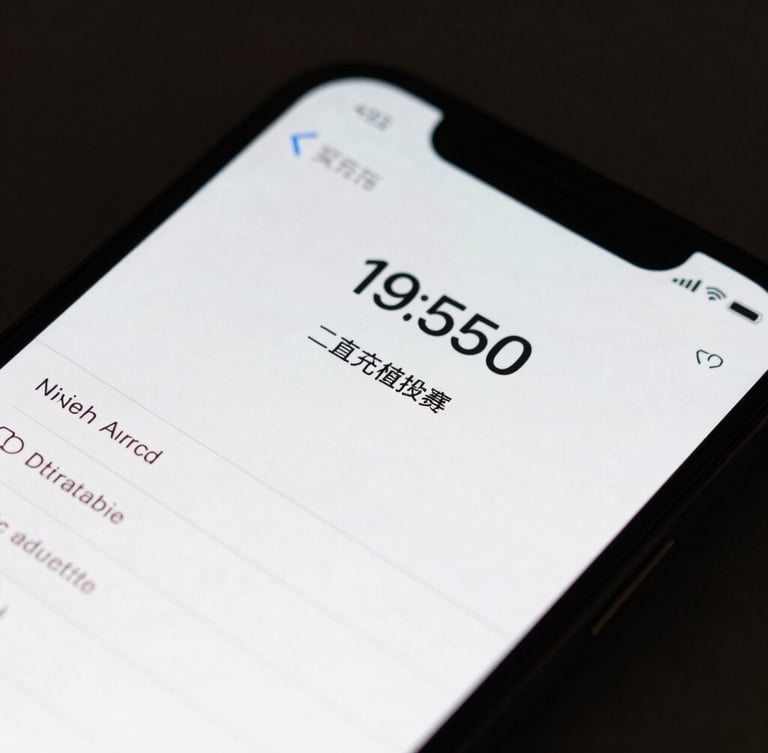 Macro shot of a physical smartphone screen in low-key studio lighting, displaying a local database export confirmation dialog with sharp typography.
