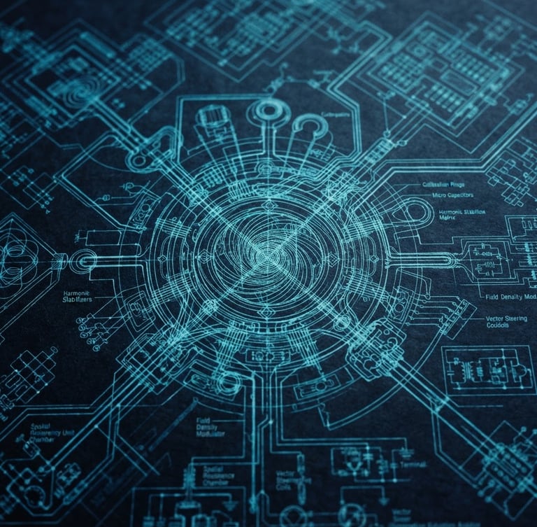 Blueprint schematic of a complex dimensional vector manipulation, stark cyan terminal glow, high-contrast cool-toned shadows, macro technical details, 35mm
