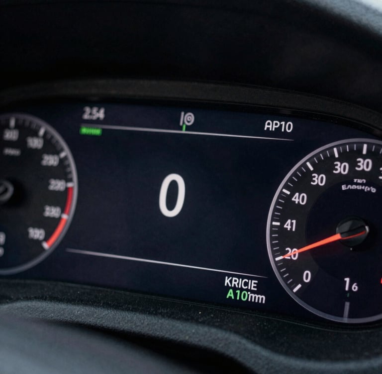 Macro close-up of a high-contrast dark technical dashboard showing real-time model risk telemetry and compliance status indicators.