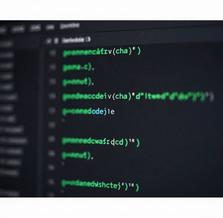 Macro photograph of a clean dark mode software interface showing code and data structures, subtle emerald green LED light reflection, minimalist tech photography style