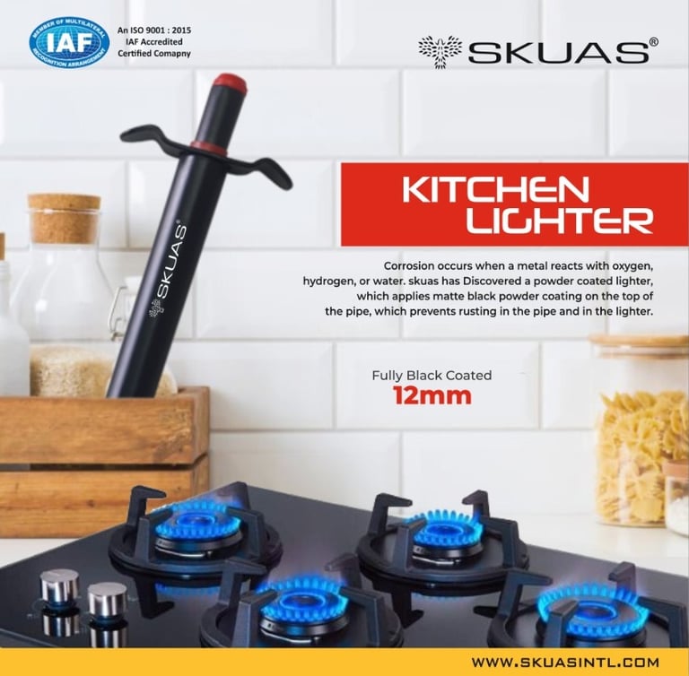 MATTE BLACK GAS LIGHTER BY SKUAS