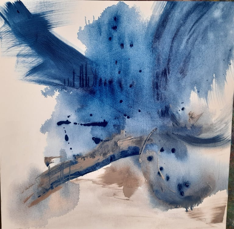 Œuvre abstraite originale – Artiste peintre française – Jacqueline Poitevin – Achat peinture
