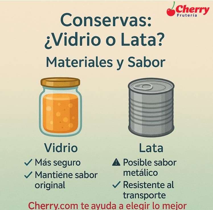 Diferencia entre frascos de vidrio y latas