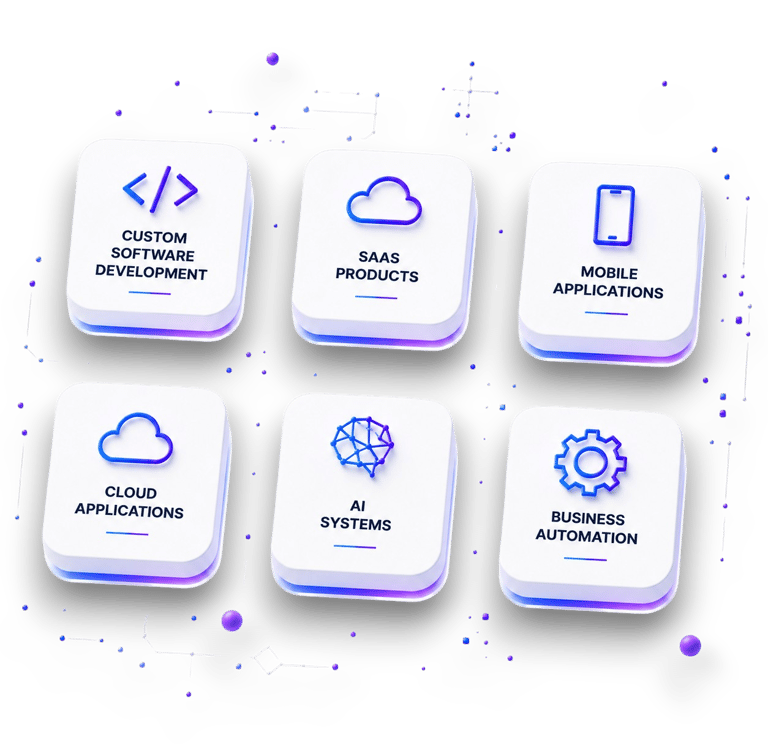 Custom software development services including SaaS, mobile apps, cloud applications and automation.