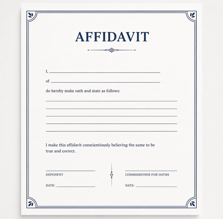 Professional sworn affidavit assistance for Nigerian documents