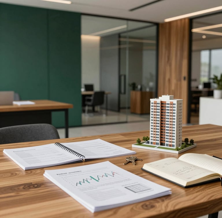 Warm architectural photography of a modern, sunlit condominium lobby with high-quality wood paneling and green plants, soft natural daylight, elegant composition, 35mm lens