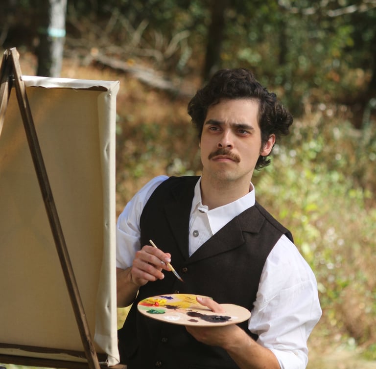 Harrison Acting as a Painter