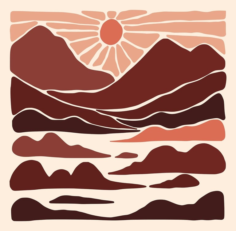 Un paysage de montagne ensoleillé sur une mer de nuages