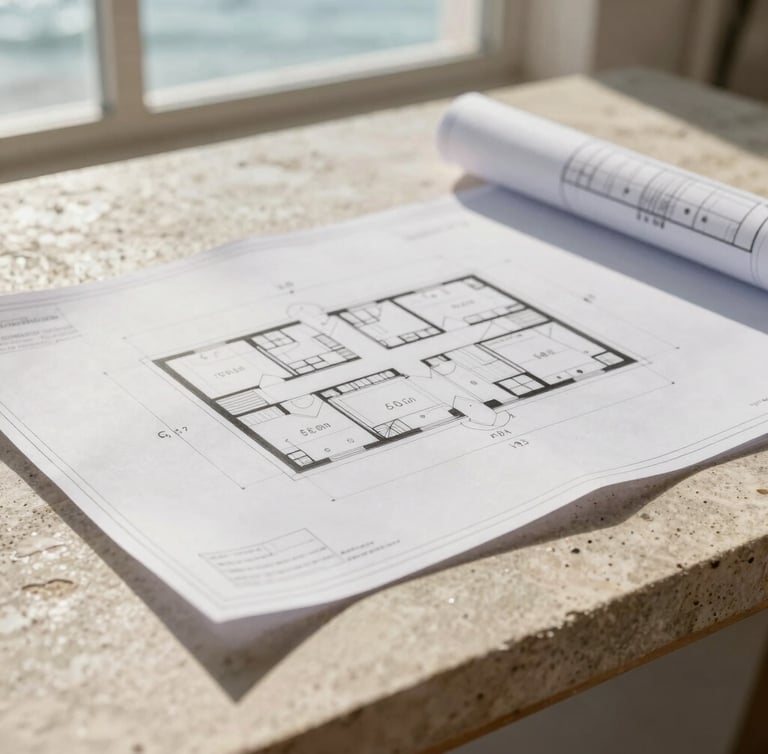 Planos arquitectónicos de una casa