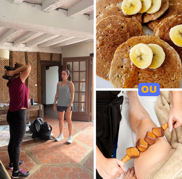 Coaching sportif à domicile + diététique ou massage