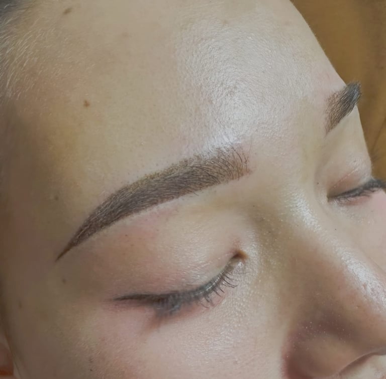 Shading Brows behandeling door PMU & Lashes By Saranya