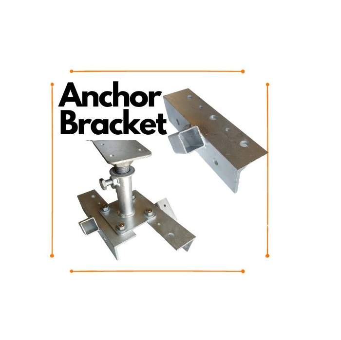anchor bracket for adjustable deck supports