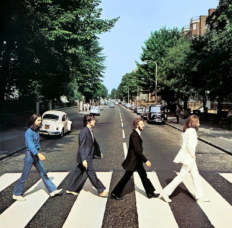 pochette vinyle the Beattles Abbey road
