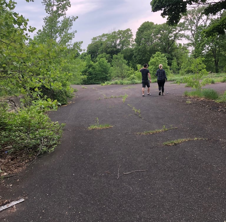 Kindred Urbex Spirits on the path at JN Adams