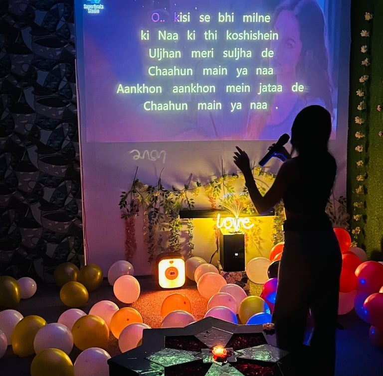 Karaoke setup at the jamboree gurgaon