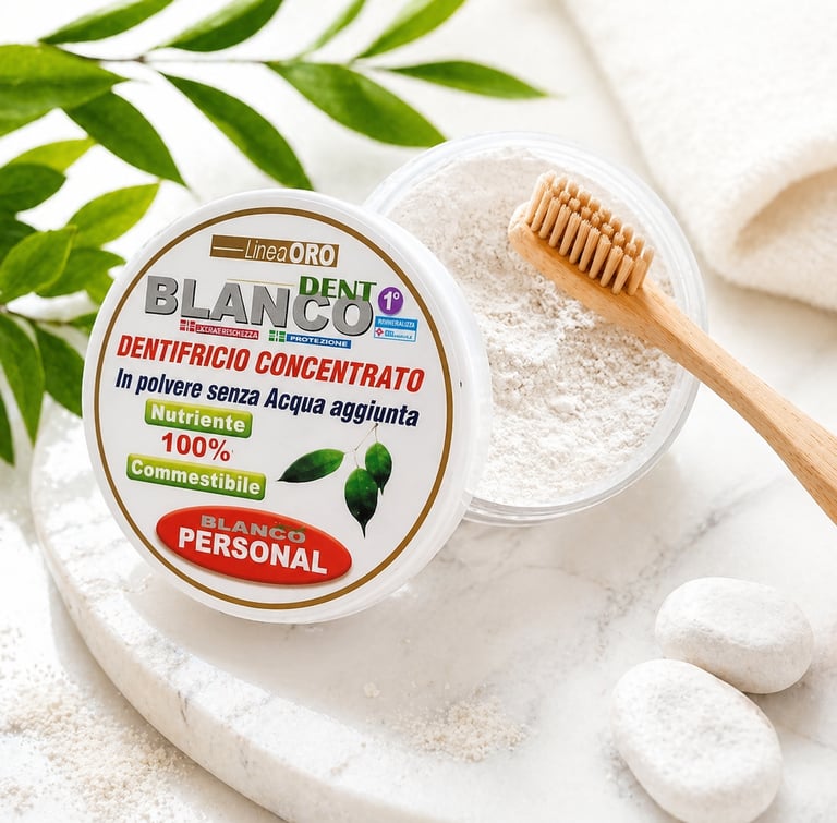 Blancodent natural organic edible tooth powder