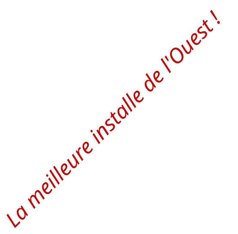 bandeau diagonal rouge "la meilleure installe de l'Ouest"