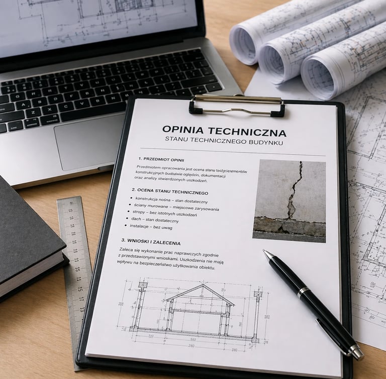 Sporządzenie opinii technicznej budynku przez inżyniera budownictwa