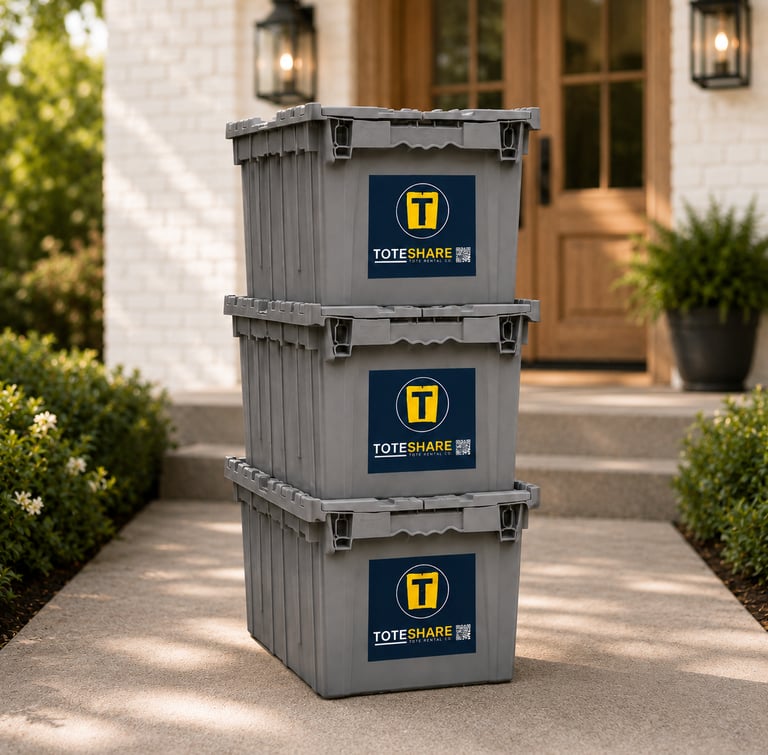 Heavy duty reusable moving totes better than cardboard moving boxes Johnson City TN