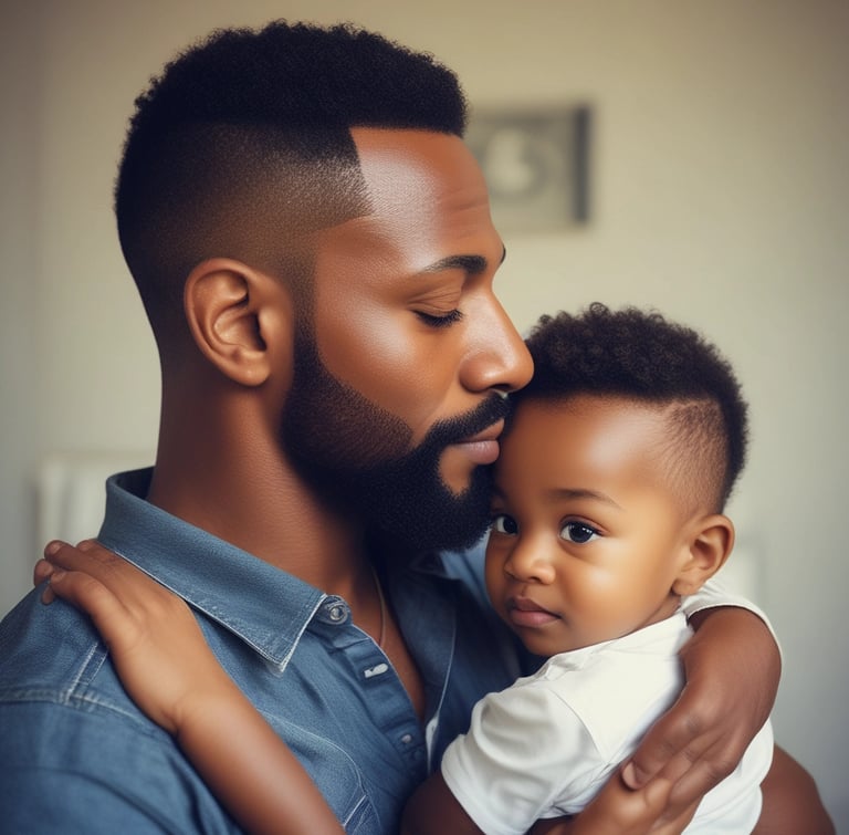 a man in glasses and a shirt is holding a baby