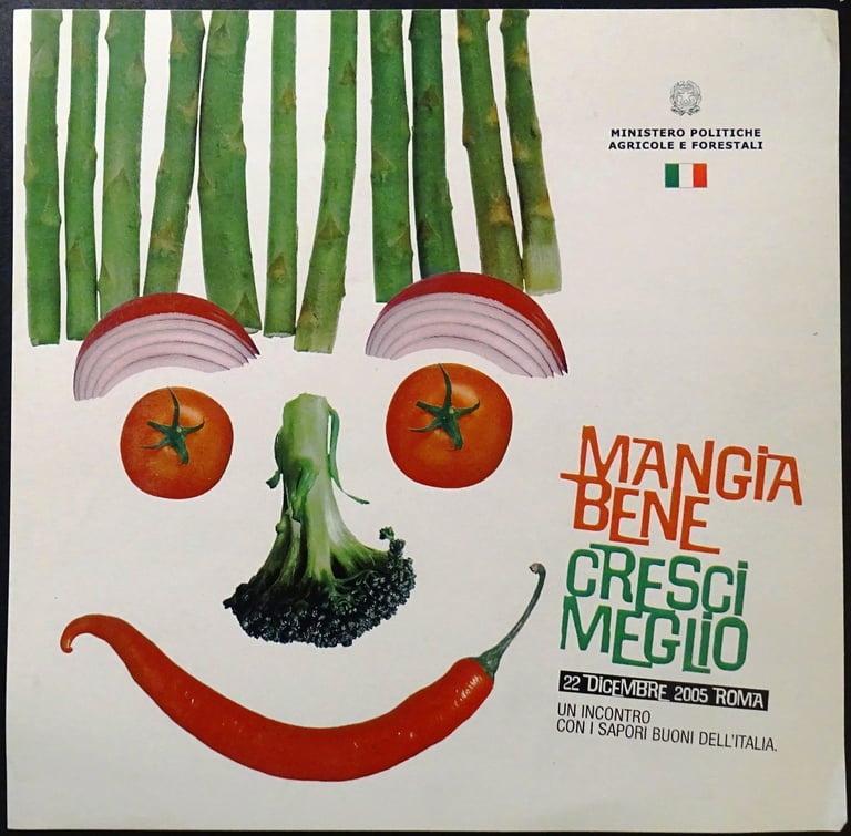 Naming e copy per la campagna Mangia bene cresci meglio del Ministero dell'Agricoltura