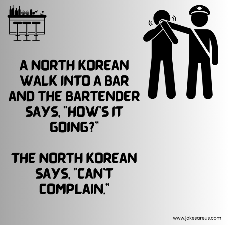 North Korean in a bar apparently can't complain about his situation