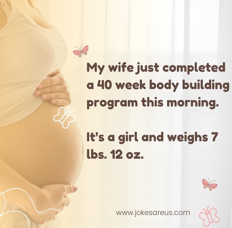 My wife completed a 40 week body building program this morning. It’s a girl and weighs 7 lbs. 12 oz