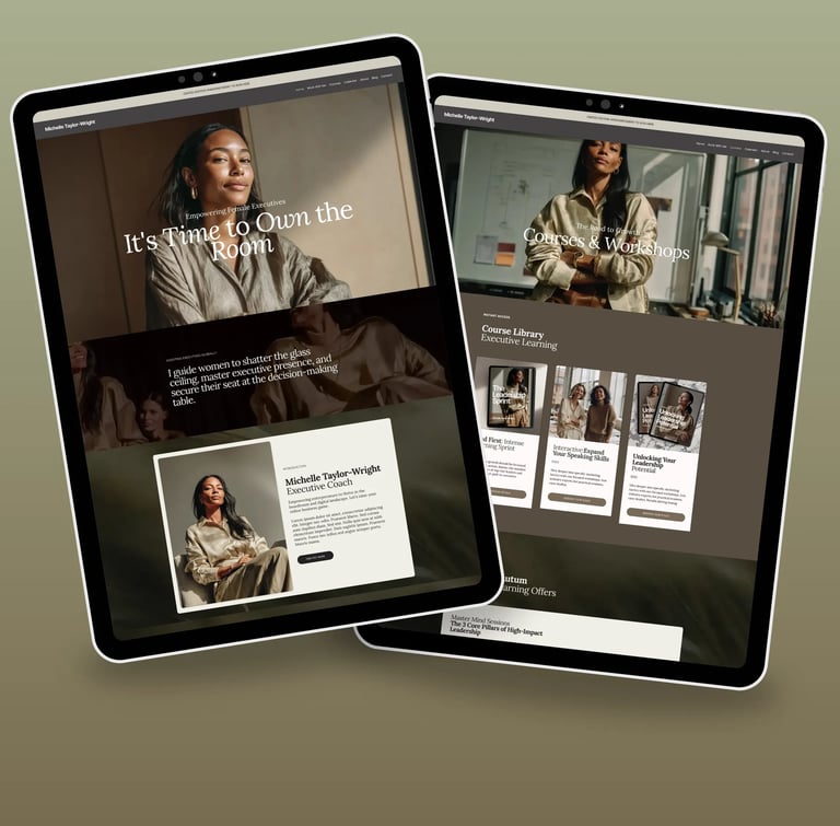 Beautifully designed website and sales funnel