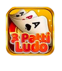 3Patti Ludo game app icon featuring playing cards and golden accents for online mobile gaming.
