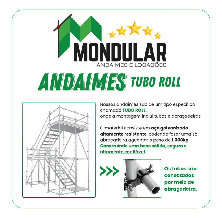 Alugar Andaimes Tubo Roll MONDULAR Araxá 