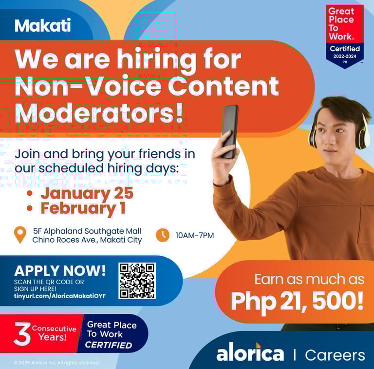 Alorica BPO Call Center Hiring Content Moderator Non-Voice WORK From Home Jobs Wearehiring
