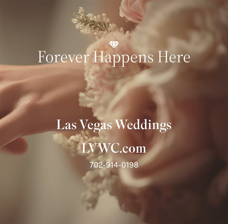 Elegant pink bridal flowers for Las Vegas weddings at LVWC wedding chapel venue.