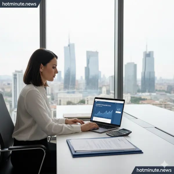 a woman sitting at a desk with a laptop and a laptop