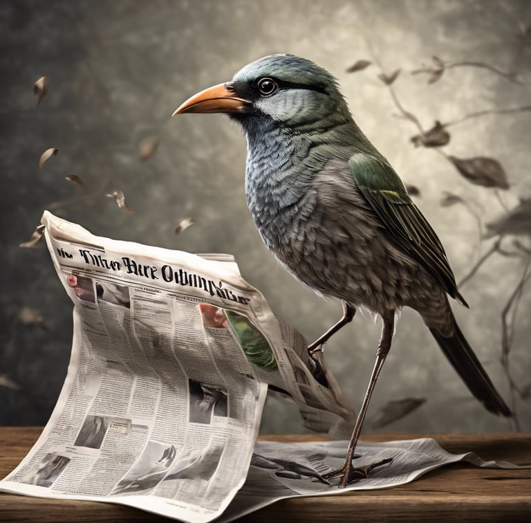 man in black polo shirt holding newspaper