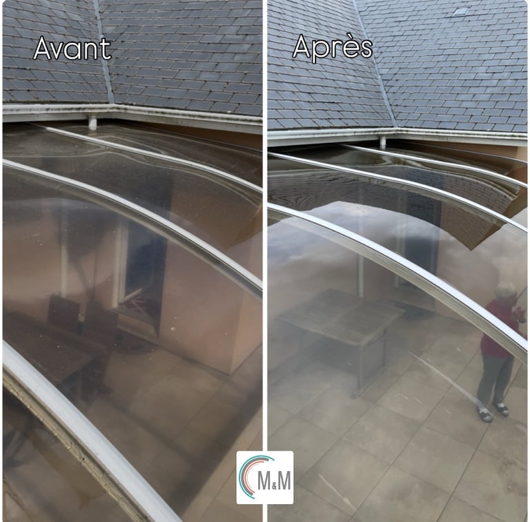 avant apres nettoyage pergola véranda chez particulier m&m services pro rouen