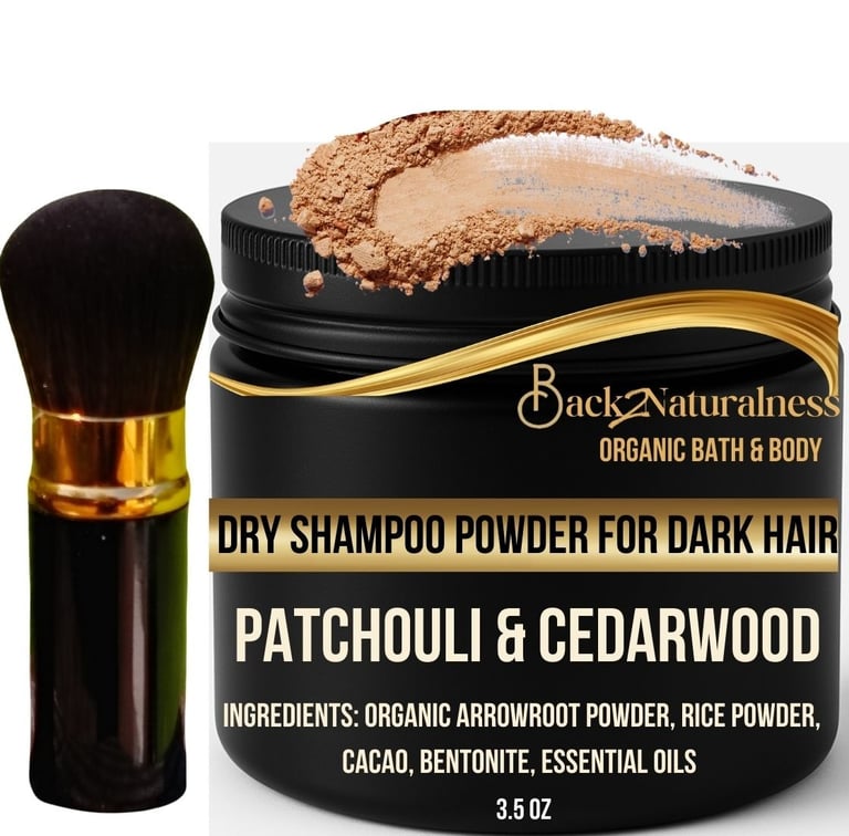 Back2Naturalness Patchouli cedarwood scented dry shampoo powder 