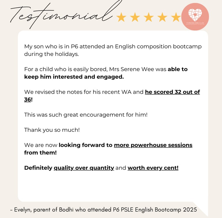 Thriving Kids Club - Parent Testimonial