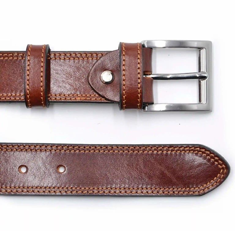 premium stitched leather belt manufacturer Spain