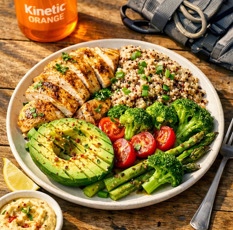 Nutritious chef-prepared meal included in the all-inclusive fitness retreat package.