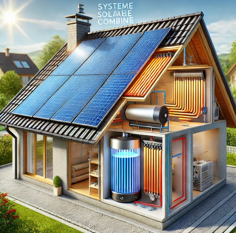 système solaire combiné pour chauffage solaire
