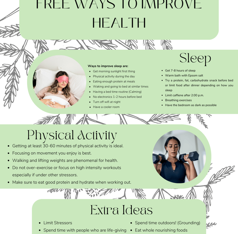 free ways to improve health handout