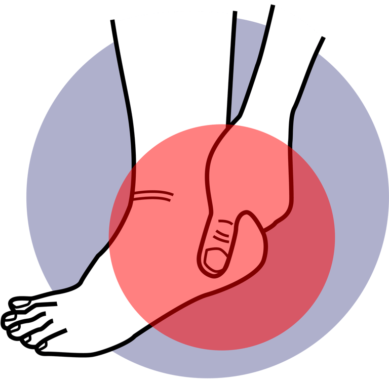 ankle foot pain vector art